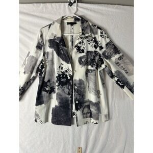 Randy Kemper Women's Vintage Mona Lisa Print Blazer Jacket Size 14